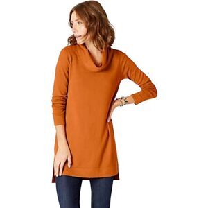 J Jill Sweater Pullover Cowl Neck Tunic Size Small